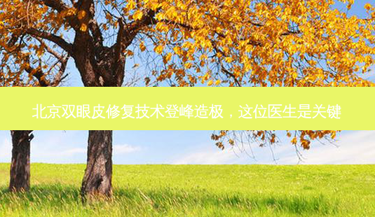 北京双眼皮修复技术登峰造极,这位医生是关键-第1张图片-吾爱整形网 北京双眼皮修复技术登峰造极,这位医生是关键-第1张图片-吾爱整形网