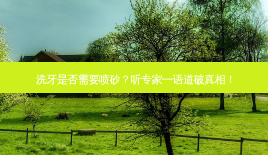 洗牙是否需要喷砂?听专家一语道破真相!-第1张图片-吾爱整形网 洗牙是否需要喷砂?听专家一语道破真相!-第1张图片-吾爱整形网