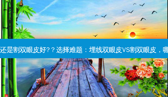 埋线双眼皮好还是割双眼皮好??选择难题:埋线双眼皮VS割双眼皮,哪个更适合你?-第1张图片-吾爱整形网 埋线双眼皮好还是割双眼皮好??选择难题:埋线双眼皮VS割双眼皮,哪个更适合你?-第1张图片-吾爱整形网