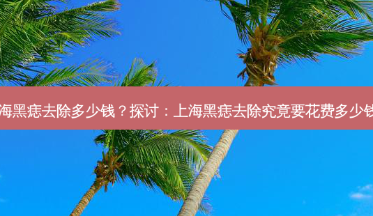 上海黑痣去除多少钱?探讨:上海黑痣去除究竟要花费多少钱?-第1张图片-吾爱整形网 上海黑痣去除多少钱?探讨:上海黑痣去除究竟要花费多少钱?-第1张图片-吾爱整形网