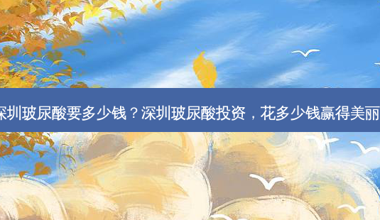 深圳玻尿酸要多少钱?深圳玻尿酸投资,花多少钱赢得美丽?-第1张图片-吾爱整形网 深圳玻尿酸要多少钱?深圳玻尿酸投资,花多少钱赢得美丽?-第1张图片-吾爱整形网