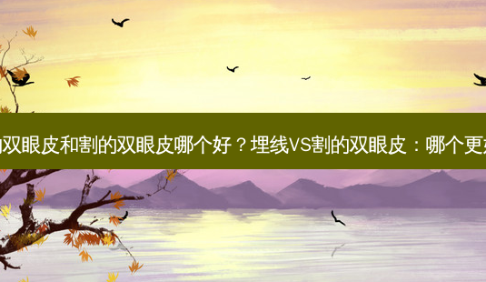 埋线的双眼皮和割的双眼皮哪个好?埋线VS割的双眼皮:哪个更好选择-第1张图片-吾爱整形网 埋线的双眼皮和割的双眼皮哪个好?埋线VS割的双眼皮:哪个更好选择-第1张图片-吾爱整形网