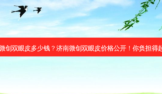 济南微创双眼皮多少钱？济南微创双眼皮价格公开！你负担得起吗？-第1张图片-吾爱整形网