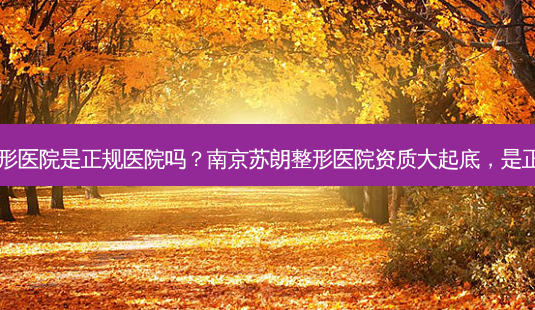 南京苏朗整形医院是正规医院吗?南京苏朗整形医院资质大起底,是正规靠谱吗?-第1张图片-吾爱整形网 南京苏朗整形医院是正规医院吗?南京苏朗整形医院资质大起底,是正规靠谱吗?-第1张图片-吾爱整形网