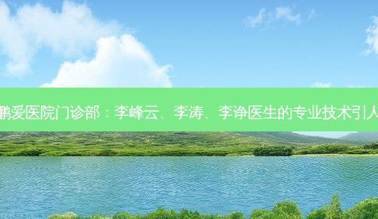 上海鹏爱医院门诊部:李峰云、李涛、李诤医生的专业技术引人赞叹-第1张图片-吾爱整形网 上海鹏爱医院门诊部:李峰云、李涛、李诤医生的专业技术引人赞叹-第1张图片-吾爱整形网