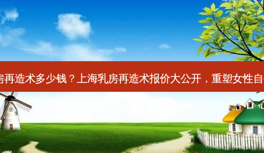 上海乳房再造术多少钱？上海乳房再造术报价大公开，重塑女性自信魅力！-第1张图片-吾爱整形网