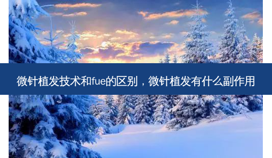 微针植发技术和fue的区别,微针植发有什么副作用-第1张图片-吾爱整形网 微针植发技术和fue的区别,微针植发有什么副作用-第1张图片-吾爱整形网