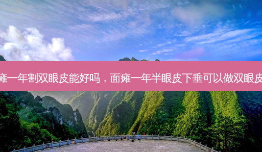 面瘫一年割双眼皮能好吗,面瘫一年半眼皮下垂可以做双眼皮吗-第1张图片-吾爱整形网 面瘫一年割双眼皮能好吗,面瘫一年半眼皮下垂可以做双眼皮吗-第1张图片-吾爱整形网
