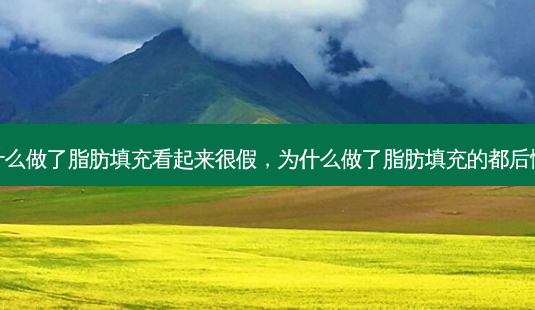 为什么做了脂肪填充看起来很假,为什么做了脂肪填充的都后悔的-第1张图片-吾爱整形网 为什么做了脂肪填充看起来很假,为什么做了脂肪填充的都后悔的-第1张图片-吾爱整形网