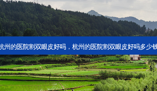 杭州的医院割双眼皮好吗,杭州的医院割双眼皮好吗多少钱-第1张图片-吾爱整形网 杭州的医院割双眼皮好吗,杭州的医院割双眼皮好吗多少钱-第1张图片-吾爱整形网