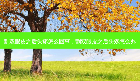 割双眼皮之后头疼怎么回事,割双眼皮之后头疼怎么办-第1张图片-吾爱整形网 割双眼皮之后头疼怎么回事,割双眼皮之后头疼怎么办-第1张图片-吾爱整形网