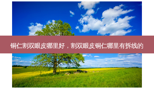 铜仁割双眼皮哪里好,割双眼皮铜仁哪里有拆线的-第1张图片-吾爱整形网 铜仁割双眼皮哪里好,割双眼皮铜仁哪里有拆线的-第1张图片-吾爱整形网