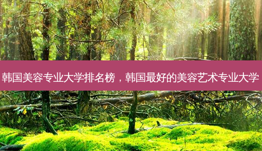 韩国美容专业大学排名榜,韩国最好的美容艺术专业大学-第1张图片-吾爱整形网 韩国美容专业大学排名榜,韩国最好的美容艺术专业大学-第1张图片-吾爱整形网