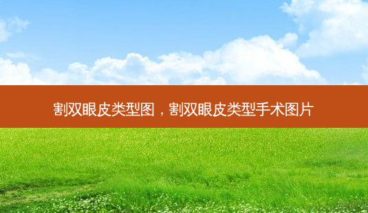 割双眼皮类型图,割双眼皮类型手术图片-第1张图片-吾爱整形网 割双眼皮类型图,割双眼皮类型手术图片-第1张图片-吾爱整形网