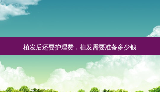 植发后还要护理费,植发需要准备多少钱-第1张图片-吾爱整形网 植发后还要护理费,植发需要准备多少钱-第1张图片-吾爱整形网