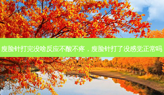 瘦脸针打完没啥反应不酸不疼,瘦脸针打了没感觉正常吗-第1张图片-吾爱整形网 瘦脸针打完没啥反应不酸不疼,瘦脸针打了没感觉正常吗-第1张图片-吾爱整形网