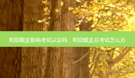 割双眼皮影响考试认证吗,割双眼皮后考试怎么办-第1张图片-吾爱整形网 割双眼皮影响考试认证吗,割双眼皮后考试怎么办-第1张图片-吾爱整形网
