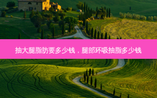 抽大腿脂肪要多少钱，腿部环吸抽脂多少钱