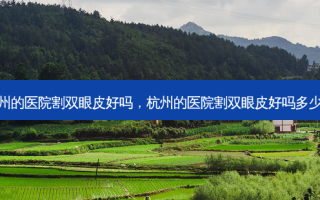 杭州的医院割双眼皮好吗，杭州的医院割双眼皮好吗多少钱