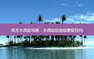 填充木偶纹视频，木偶纹能做线雕提拉吗
