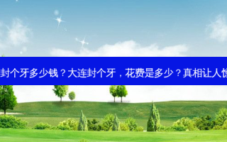 大连封个牙多少钱？大连封个牙，花费是多少？真相让人惊讶！