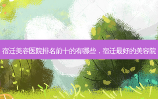 宿迁美容医院排名前十的有哪些，宿迁最好的美容院