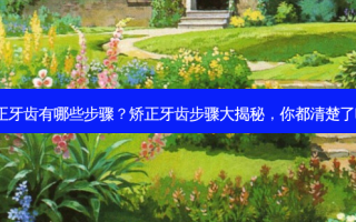 矫正牙齿有哪些步骤？矫正牙齿步骤大揭秘，你都清楚了吗?
