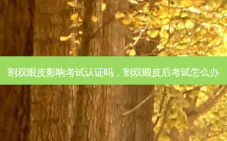 割双眼皮影响考试认证吗，割双眼皮后考试怎么办