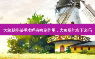大象腿能做手术吗有啥副作用，大象腿能瘦下来吗