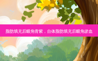 脂肪填充后眼角青紫，自体脂肪填充后眼角淤血