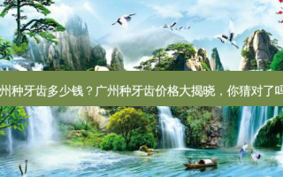 广州种牙齿多少钱？广州种牙齿价格大揭晓，你猜对了吗？