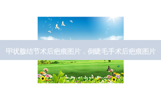 甲状腺结节术后疤痕图片，倒睫毛手术后疤痕图片