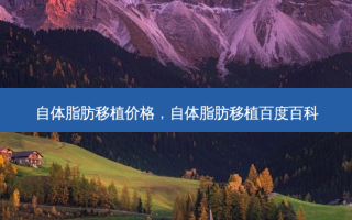 自体脂肪移植价格，自体脂肪移植百度百科