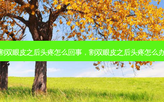 割双眼皮之后头疼怎么回事，割双眼皮之后头疼怎么办