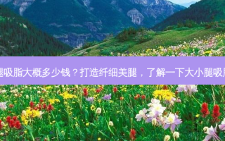 大小腿吸脂大概多少钱？打造纤细美腿，了解一下大小腿吸脂费用