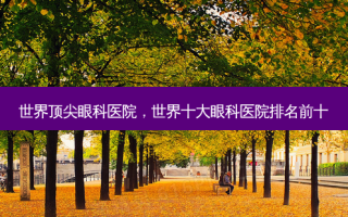 世界顶尖眼科医院，世界十大眼科医院排名前十
