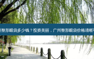 广州整形眼袋多少钱？投资美丽，广州整形眼袋价格清晰可见
