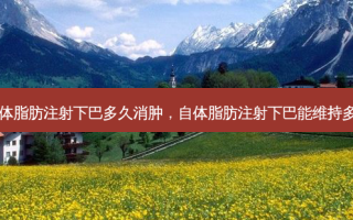 自体脂肪注射下巴多久消肿，自体脂肪注射下巴能维持多久