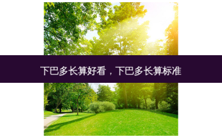下巴多长算好看，下巴多长算标准