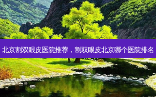 北京割双眼皮医院推荐，割双眼皮北京哪个医院排名