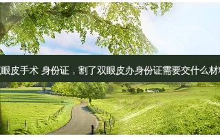 双眼皮手术 身份证，割了双眼皮办身份证需要交什么材料