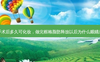 框嗝脂肪释放手术后多久可化妆，做完框格脂肪释放以后为什么眼睛总是模模糊糊的
