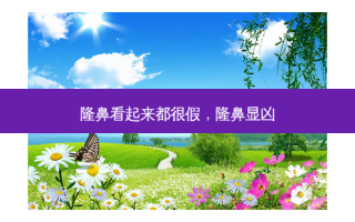 隆鼻看起来都很假，隆鼻显凶