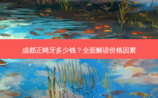 成都正畸牙多少钱？全面解读价格因素