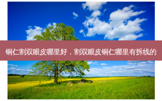 铜仁割双眼皮哪里好，割双眼皮铜仁哪里有拆线的