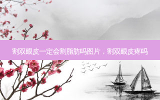 割双眼皮一定会割脂肪吗图片，割双眼皮疼吗