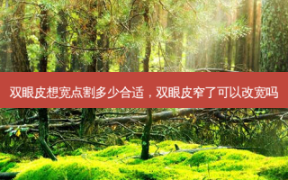 双眼皮想宽点割多少合适，双眼皮窄了可以改宽吗