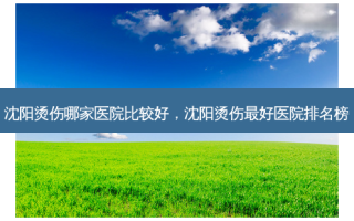 沈阳烫伤哪家医院比较好，沈阳烫伤最好医院排名榜