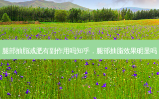 腿部抽脂减肥有副作用吗知乎，腿部抽脂效果明显吗